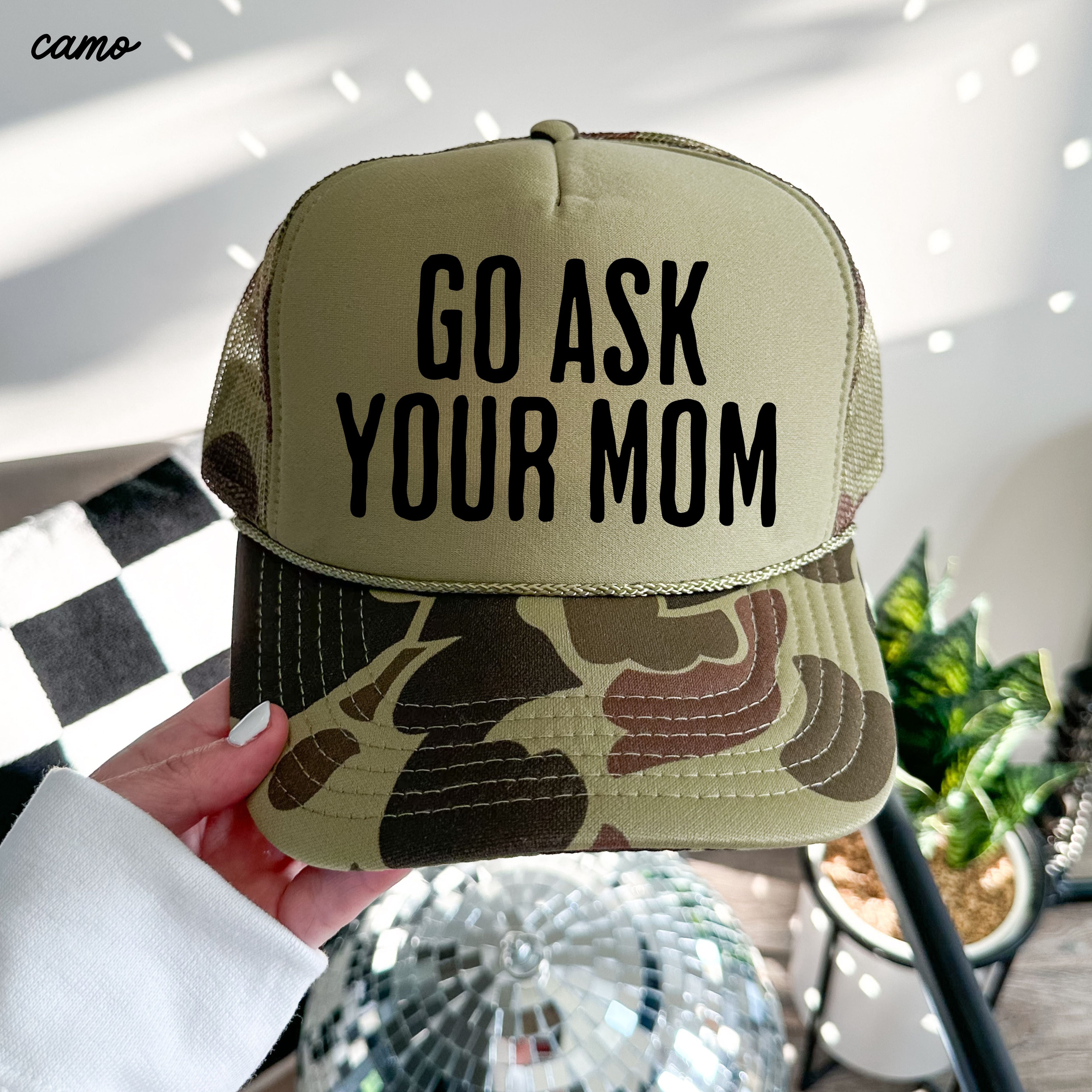 Go Ask Your MOM Trucker Hat *9 COLORS Chloe Vs Tank The Boutique