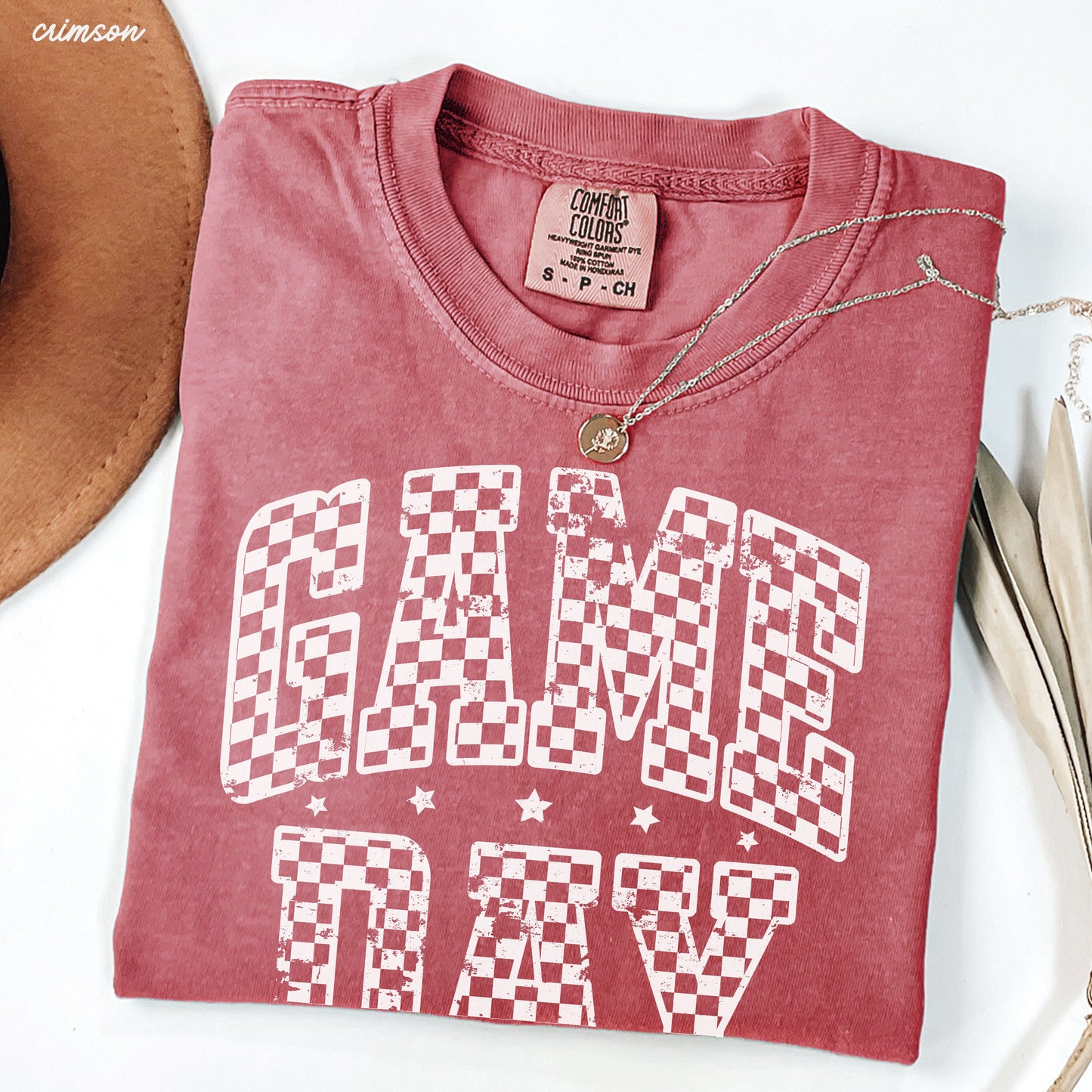 Game Day Checkered Tee *12 Colors (S-3X) Chloe Vs Tank The Boutique