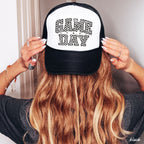 Checkered Game Day Trucker Hat *9 COLORS Chloe Vs Tank The Boutique