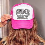 Checkered Game Day Trucker Hat *9 COLORS Chloe Vs Tank The Boutique