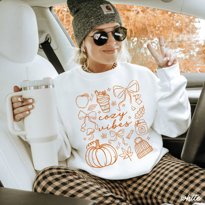 Cozy Vibes Doodle Sweatshirt *4 Colors (S-3X) Chloe Vs Tank The Boutique