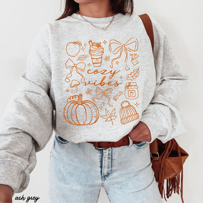 Cozy Vibes Doodle Sweatshirt *4 Colors (S-3X) Chloe Vs Tank The Boutique