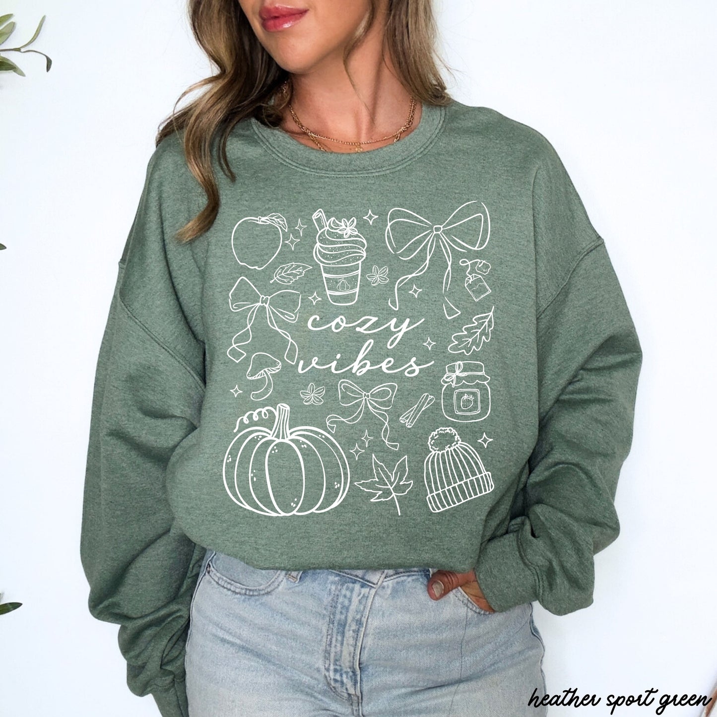 Cozy Vibes Doodle Sweatshirt *4 Colors (S-3X) Chloe Vs Tank The Boutique