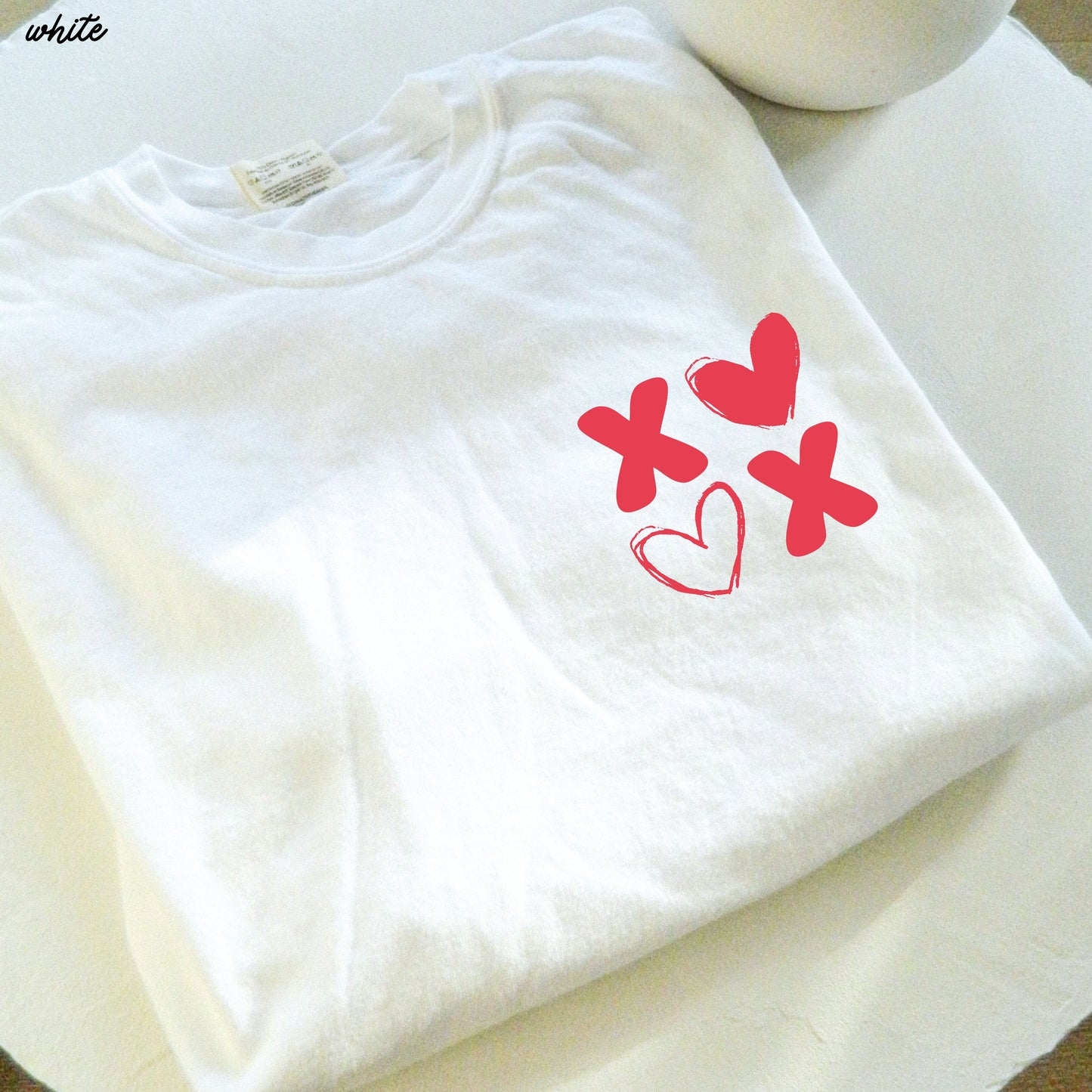 Pocket XOXO Tee *10 Colors (S-3X) Chloe Vs Tank The Boutique
