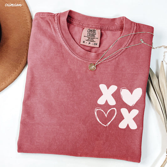 Pocket XOXO Tee *10 Colors (S-3X) Chloe Vs Tank The Boutique