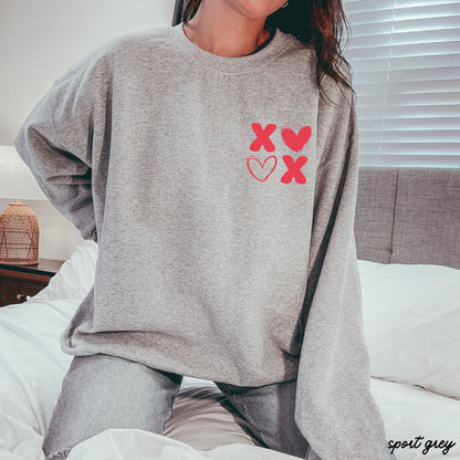 Pocket XOXO Sweatshirt *8 Colors (S-3X) Chloe Vs Tank The Boutique