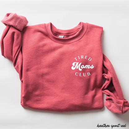 Pocket Tired Moms Club Sweatshirt *9 Colors (S-3X) Chloe Vs Tank The Boutique