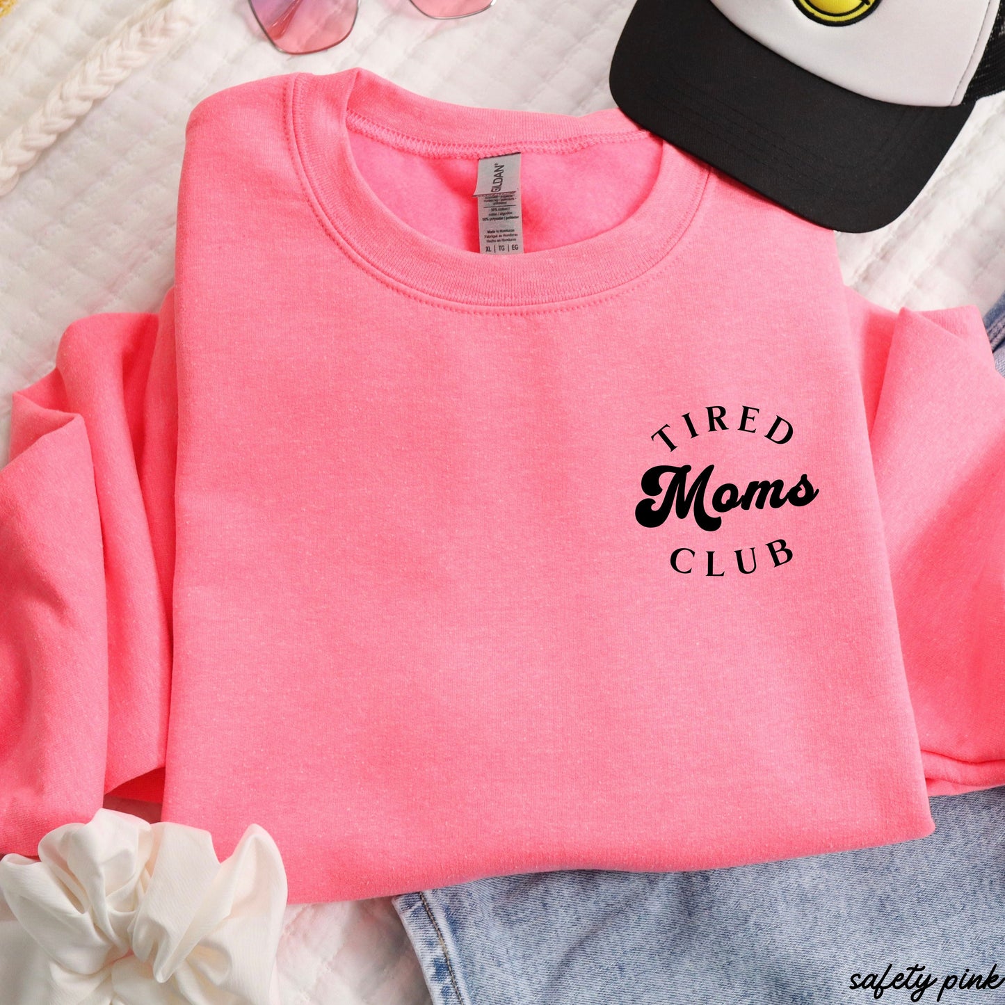 Pocket Tired Moms Club Sweatshirt *9 Colors (S-3X) Chloe Vs Tank The Boutique