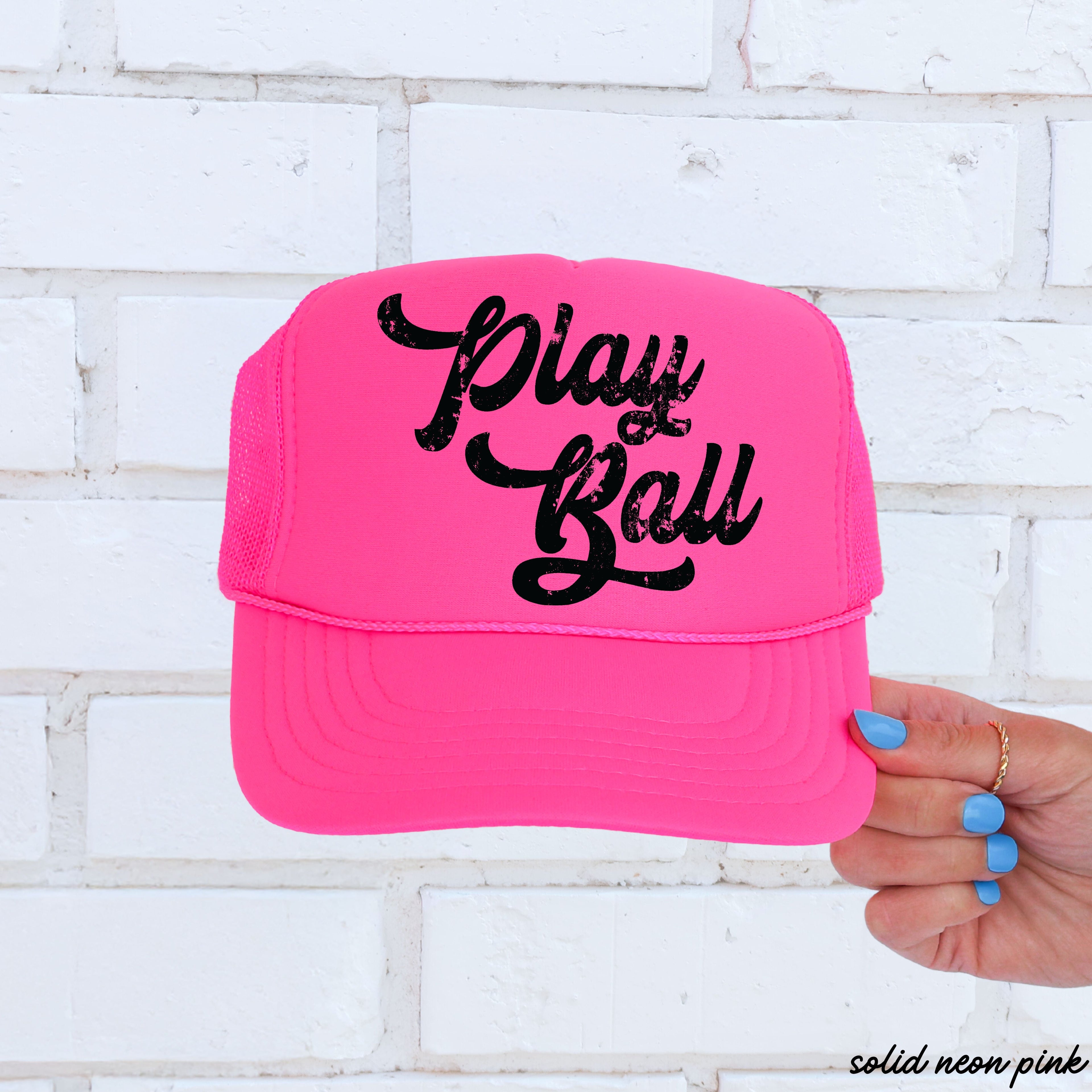 Play Ball Trucker Hat *12 Colors Chloe Vs Tank The Boutique