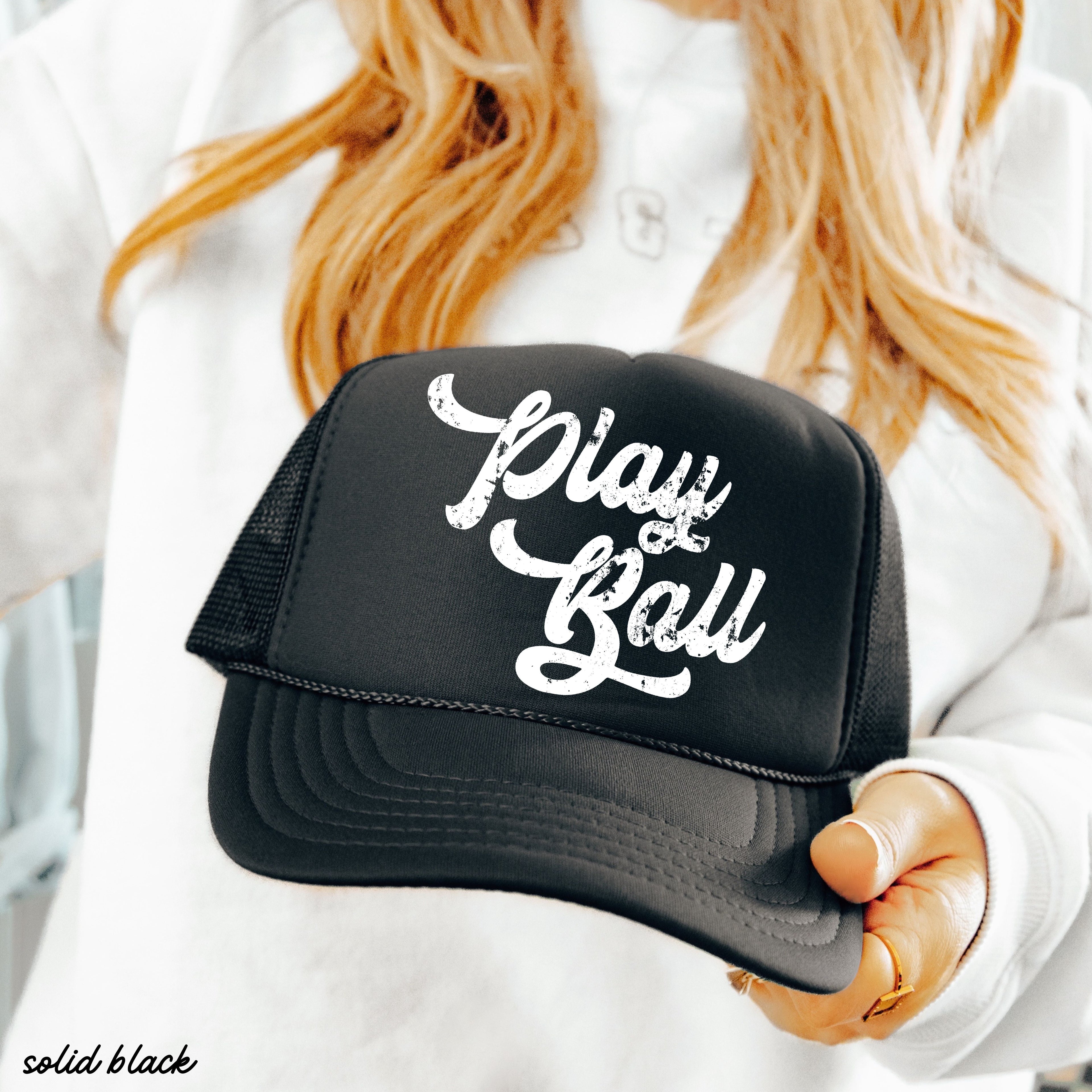 Play Ball Trucker Hat *12 Colors Chloe Vs Tank The Boutique