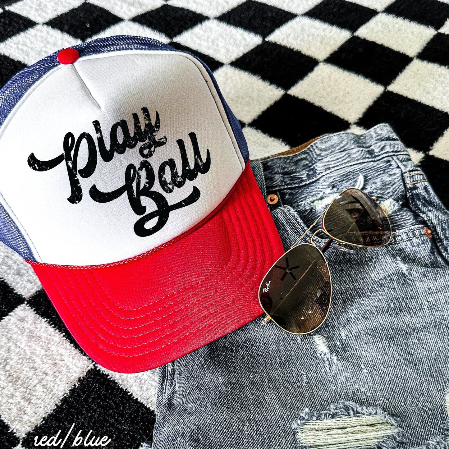 Play Ball Trucker Hat *12 Colors Chloe Vs Tank The Boutique
