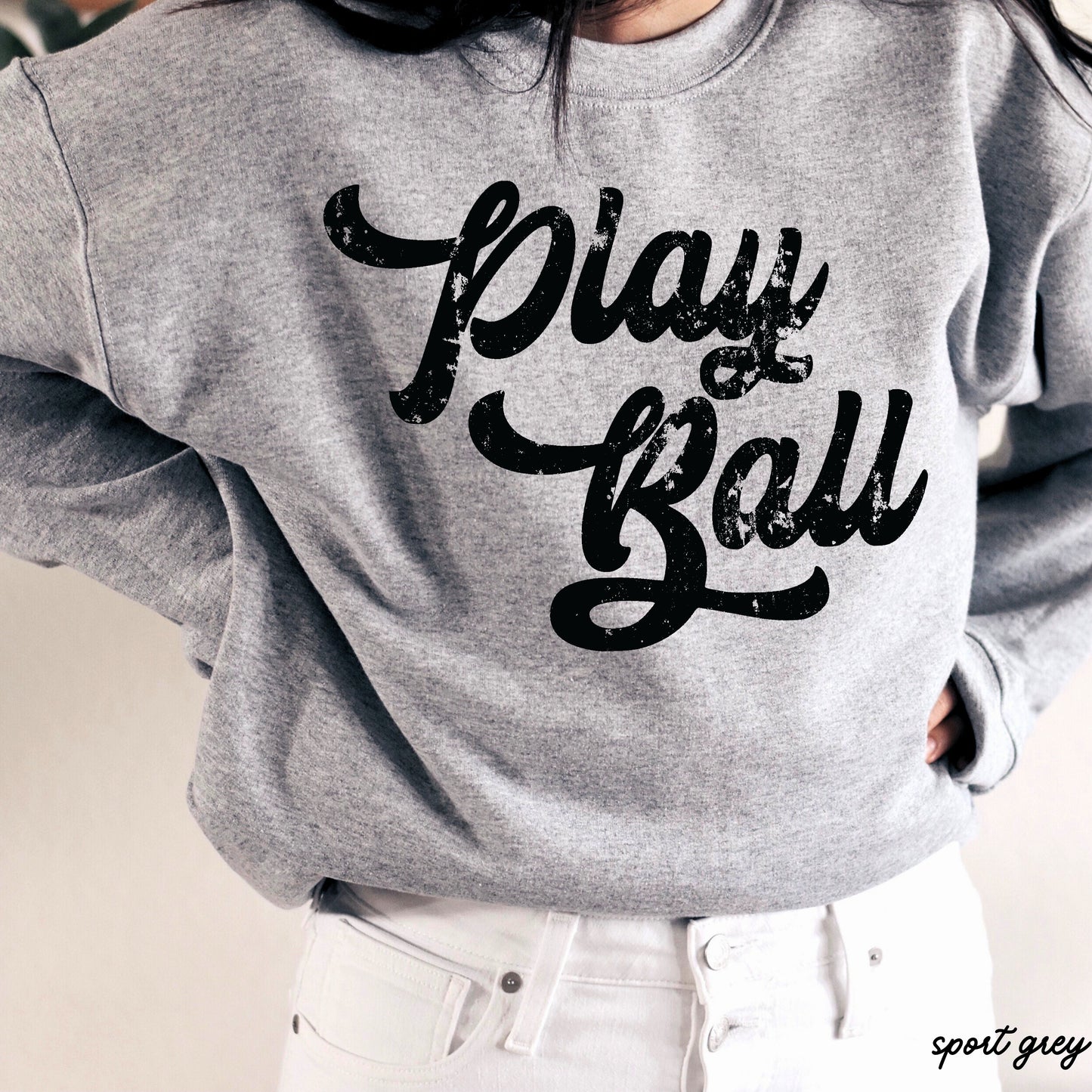 Play Ball Sweatshirt *11 Colors (S-3X) Chloe Vs Tank The Boutique