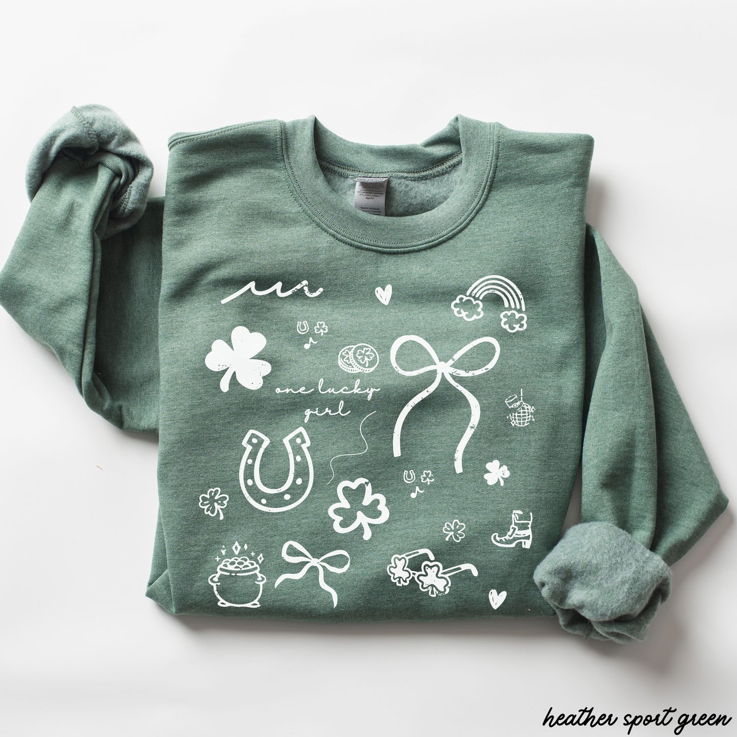St. Patrick's Day Doodle Sweatshirt *5 Colors (S-3X) Chloe Vs Tank The Boutique