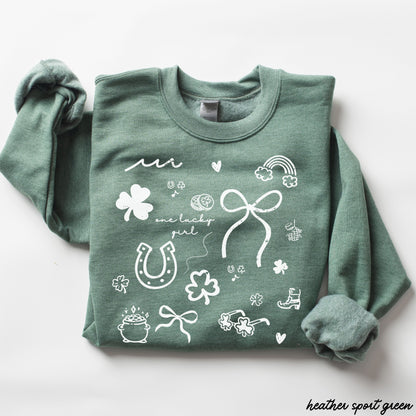 St. Patrick's Day Doodle Sweatshirt *5 Colors (S-3X) Chloe Vs Tank The Boutique