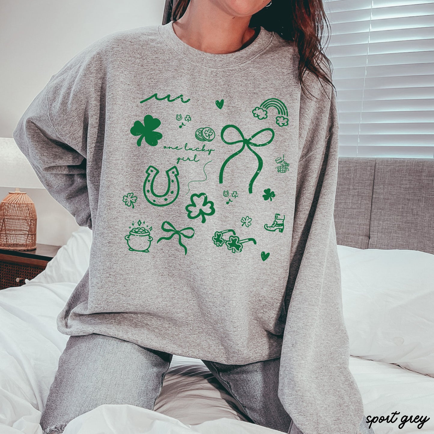 St. Patrick's Day Doodle Sweatshirt *5 Colors (S-3X) Chloe Vs Tank The Boutique