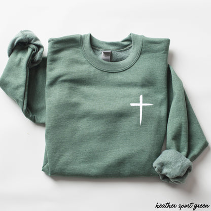 Pocket Cross Sweatshirt *9 Colors (S-3X) Chloe Vs Tank The Boutique