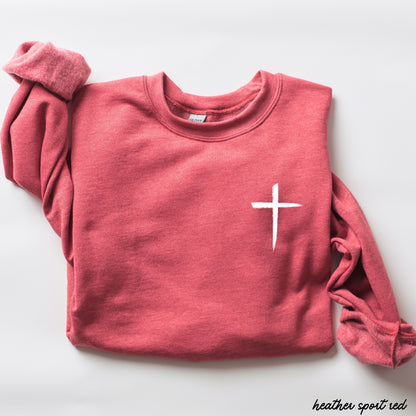 Pocket Cross Sweatshirt *9 Colors (S-3X) Chloe Vs Tank The Boutique