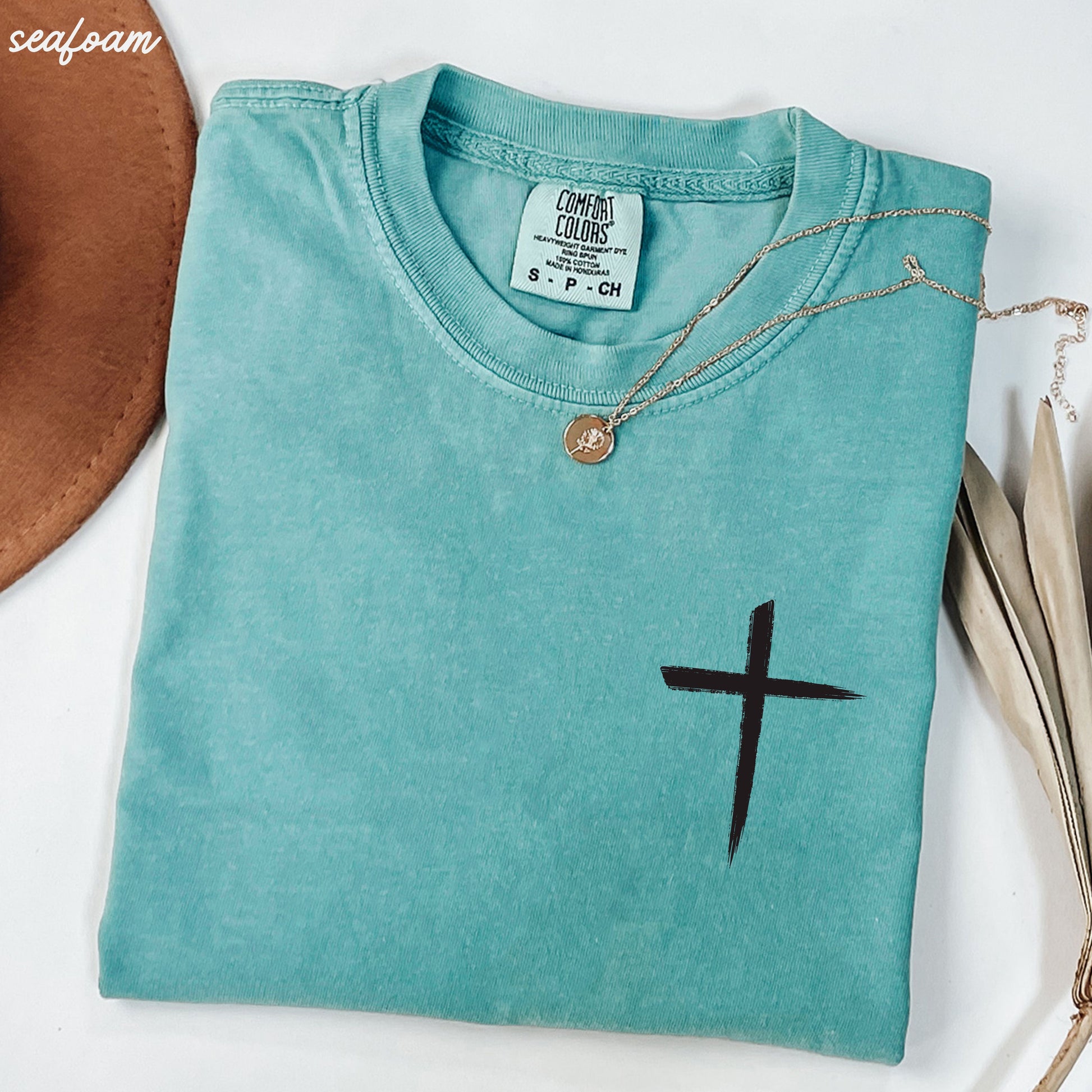 Pocket Cross Comfort Colors Tee *16 Colors (S-3X) Chloe Vs Tank The Boutique