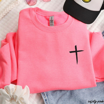 Pocket Cross Sweatshirt *9 Colors (S-3X) Chloe Vs Tank The Boutique