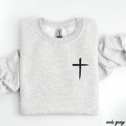 Pocket Cross Sweatshirt *9 Colors (S-3X) Chloe Vs Tank The Boutique