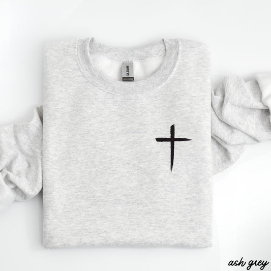 Pocket Cross Sweatshirt *9 Colors (S-3X) Chloe Vs Tank The Boutique