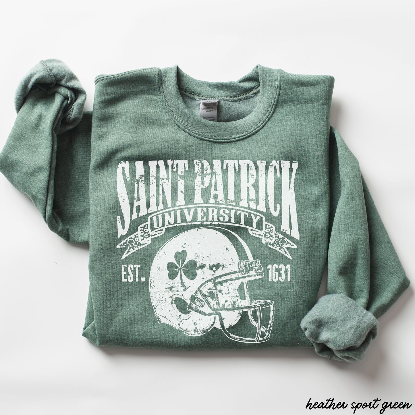 St. Patrick's Football University Sweatshirt *7 Colors (S-3X) Chloe Vs Tank The Boutique