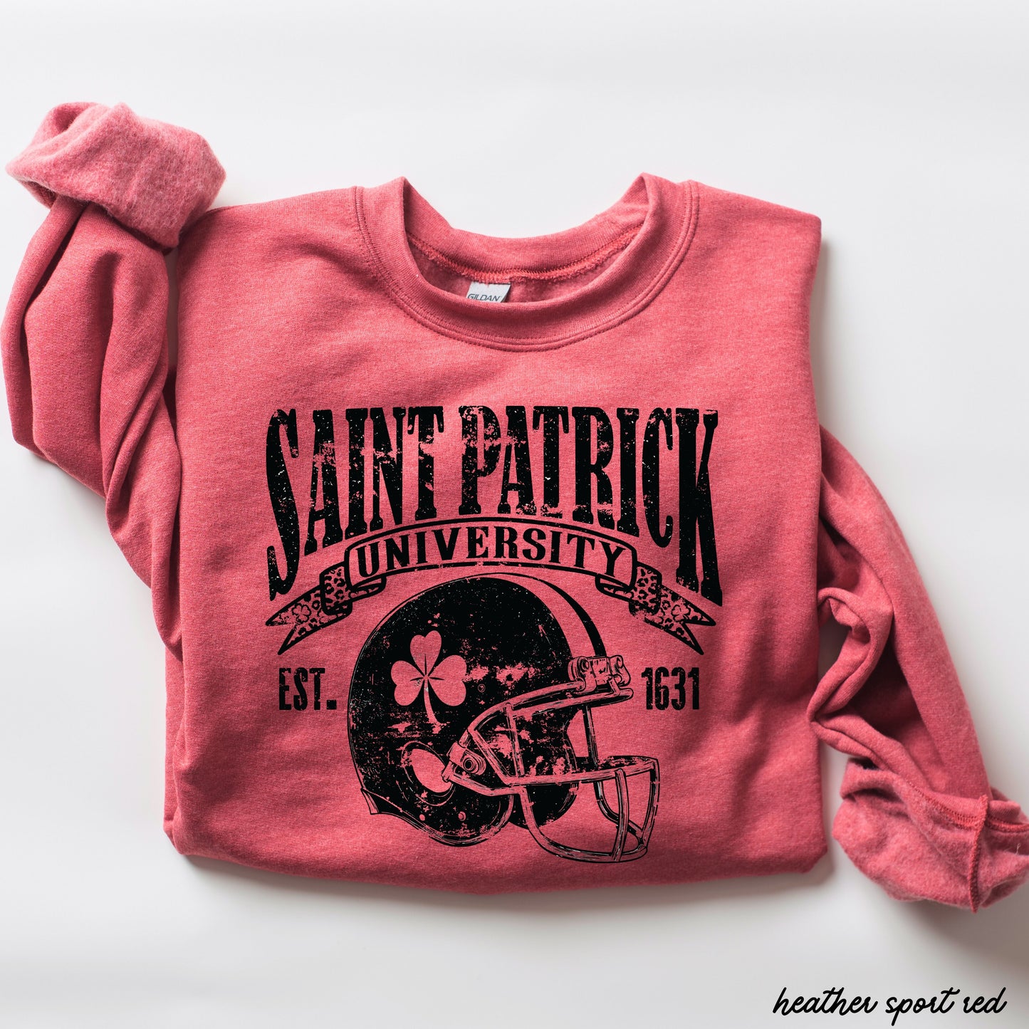 St. Patrick's Football University Sweatshirt *7 Colors (S-3X) Chloe Vs Tank The Boutique
