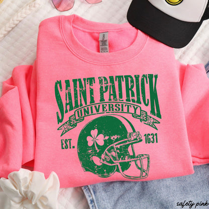 St. Patrick's Football University Sweatshirt *7 Colors (S-3X) Chloe Vs Tank The Boutique