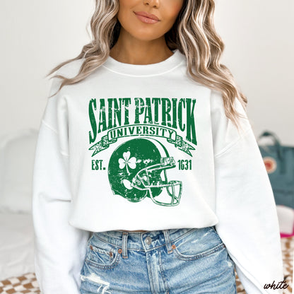 St. Patrick's Football University Sweatshirt *7 Colors (S-3X) Chloe Vs Tank The Boutique