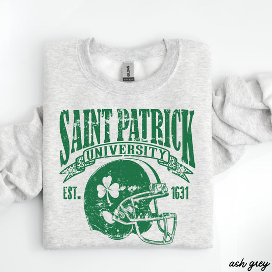 St. Patrick's Football University Sweatshirt *7 Colors (S-3X) Chloe Vs Tank The Boutique