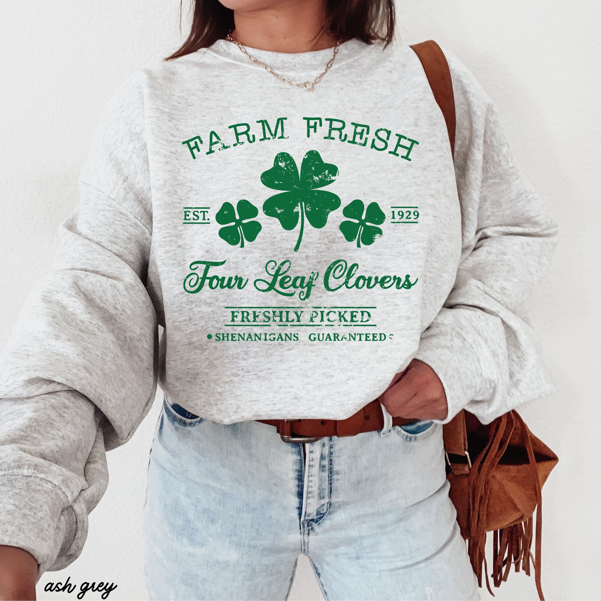 Farm Fresh Clovers Sweatshirt *6 Colors (S-3X) Chloe Vs Tank The Boutique