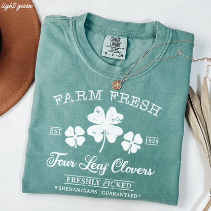Farm Fresh Clovers Comfort Colors Tee *5 Colors (S-3X) Chloe Vs Tank The Boutique