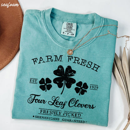 Farm Fresh Clovers Comfort Colors Tee *5 Colors (S-3X) Chloe Vs Tank The Boutique