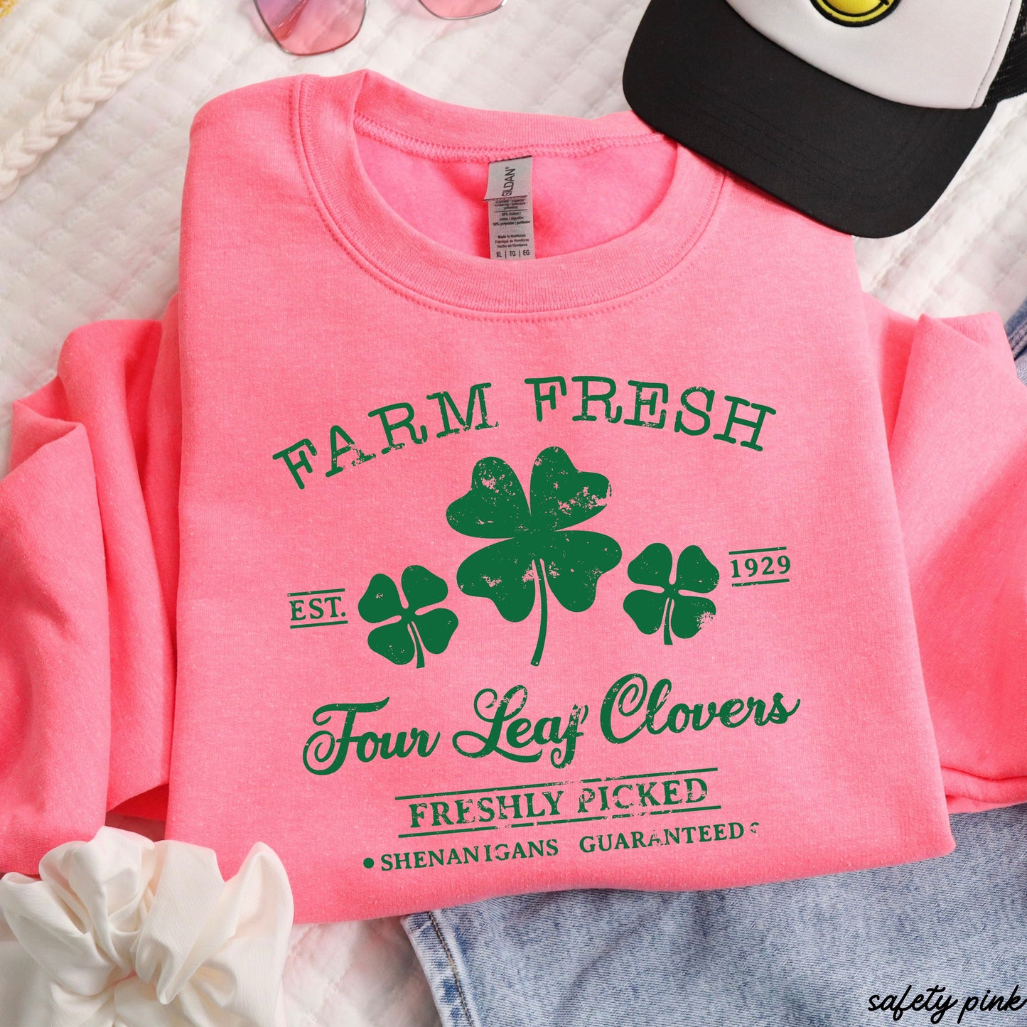Farm Fresh Clovers Sweatshirt *6 Colors (S-3X) Chloe Vs Tank The Boutique