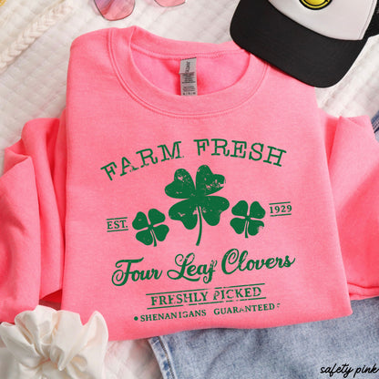 Farm Fresh Clovers Sweatshirt *6 Colors (S-3X) Chloe Vs Tank The Boutique