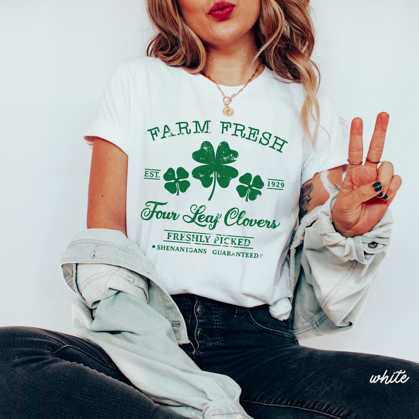 Farm Fresh Clovers Comfort Colors Tee *5 Colors (S-3X) Chloe Vs Tank The Boutique