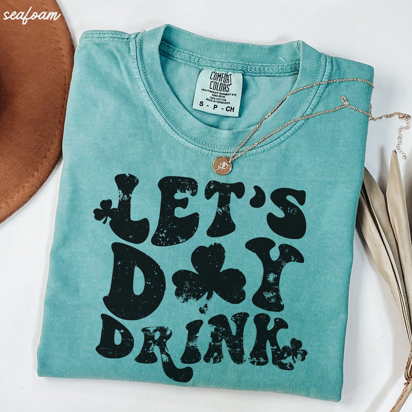 Let's Day Drink Clovers Comfort Colors Tee *5 Colors (S-3X) Chloe Vs Tank The Boutique