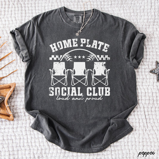 Home Plate Social Club Tee *17 Colors (S-3X) 1 Chloe Vs Tank The Boutique