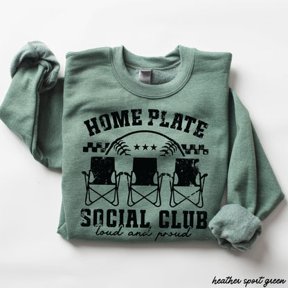 Home Plate Social Club Sweatshirt *9 Colors (S-3X) Chloe Vs Tank The Boutique