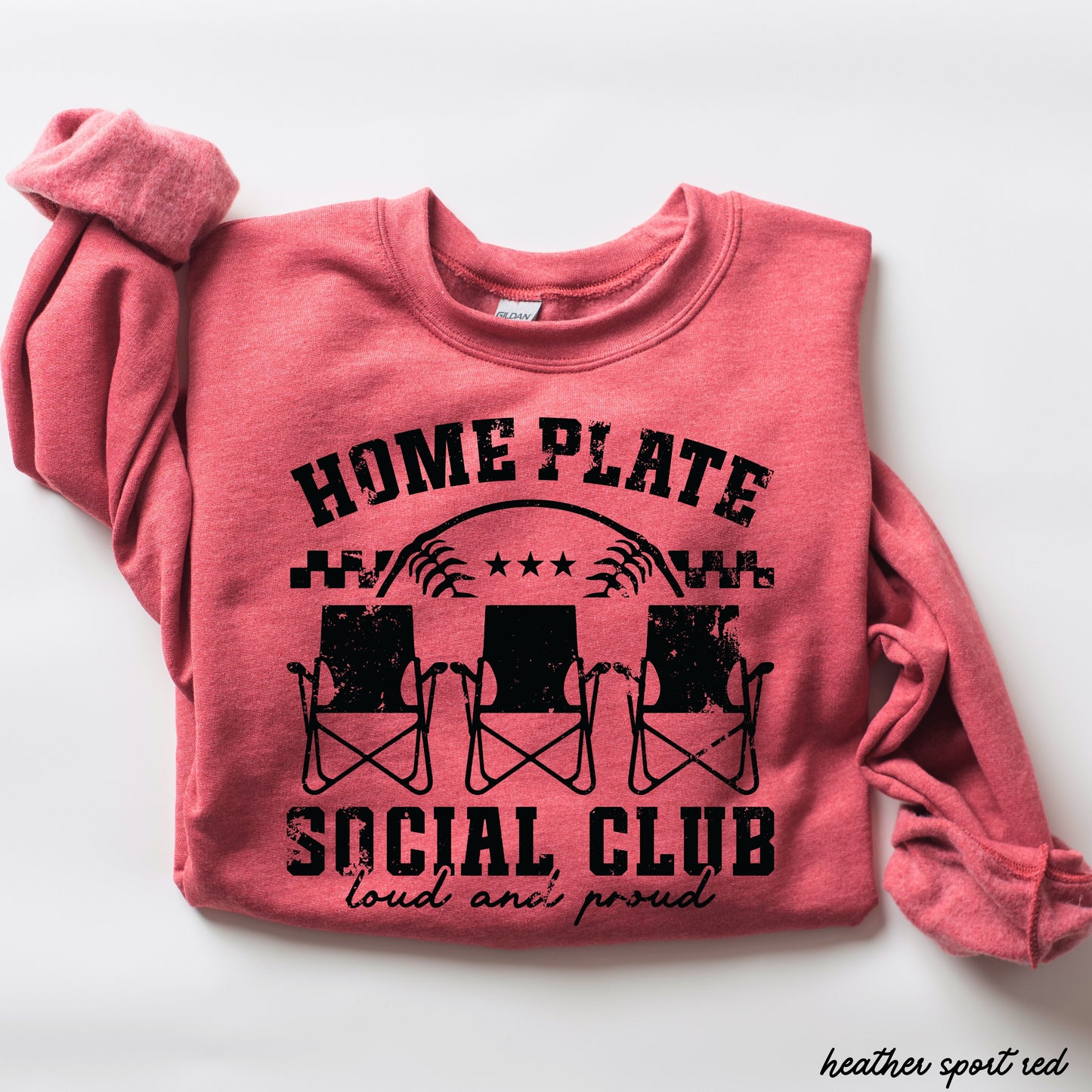 Home Plate Social Club Sweatshirt *9 Colors (S-3X) Chloe Vs Tank The Boutique