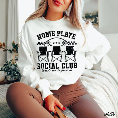 Home Plate Social Club Sweatshirt *9 Colors (S-3X) Chloe Vs Tank The Boutique
