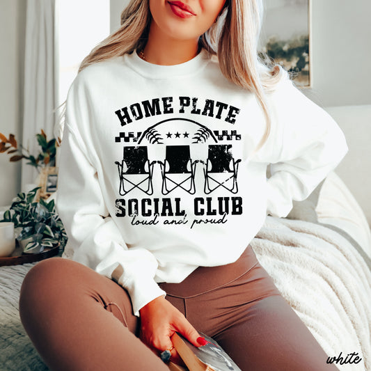 Home Plate Social Club Sweatshirt *9 Colors (S-3X) Chloe Vs Tank The Boutique