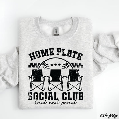 Home Plate Social Club Sweatshirt *9 Colors (S-3X) Chloe Vs Tank The Boutique