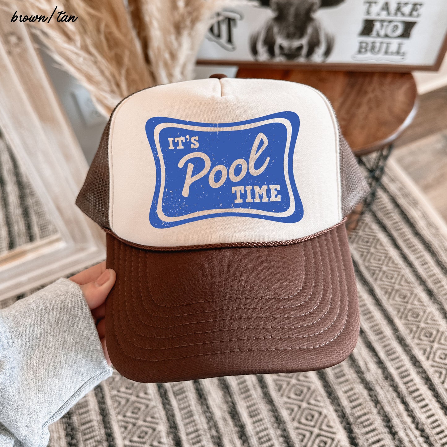 It's Pool Time Trucker Hat *12 COLORS Chloe Vs Tank The Boutique