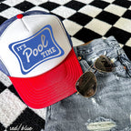 It's Pool Time Trucker Hat *12 COLORS Chloe Vs Tank The Boutique