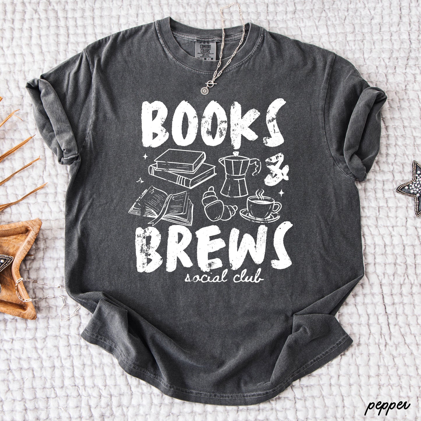 Books & Brews Tee *16 Colors (S-3X) COPY Chloe Vs Tank The Boutique