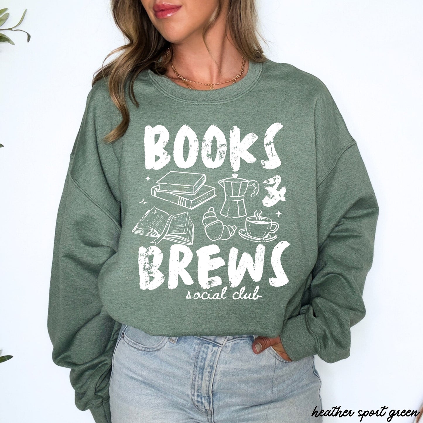 Books & Brews Sweatshirt *9 Colors (S-3X) Chloe Vs Tank The Boutique