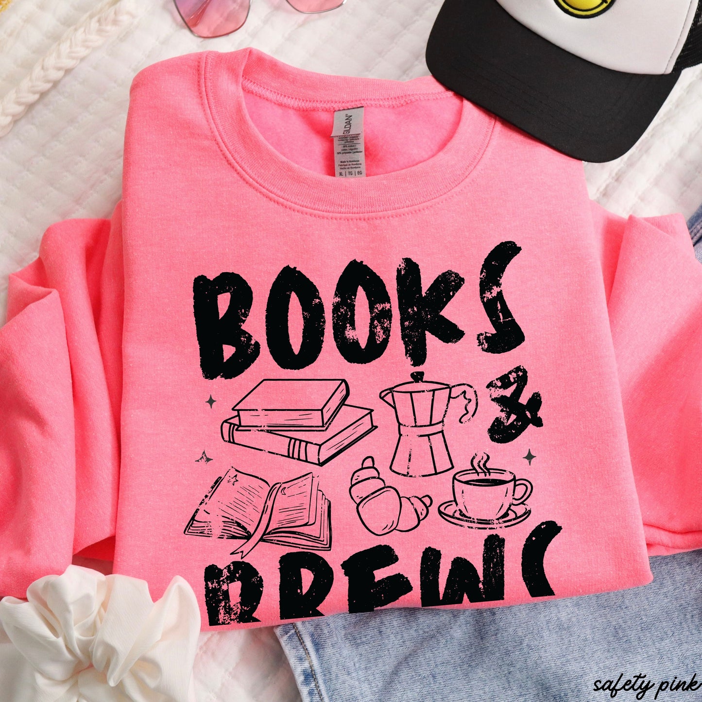 Books & Brews Sweatshirt *9 Colors (S-3X) Chloe Vs Tank The Boutique