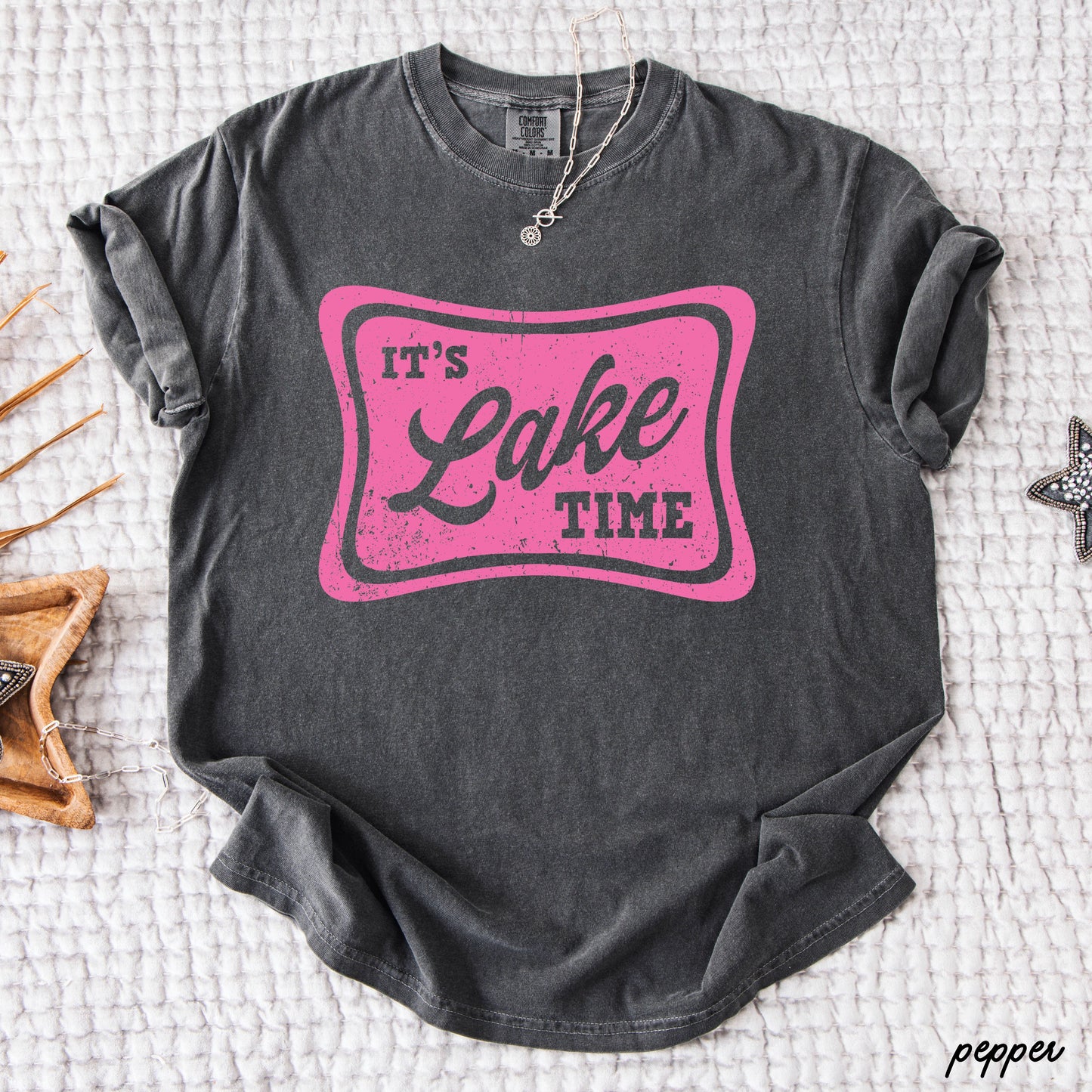 Lake Time Tee *16 Colors (S-3X) Chloe Vs Tank The Boutique