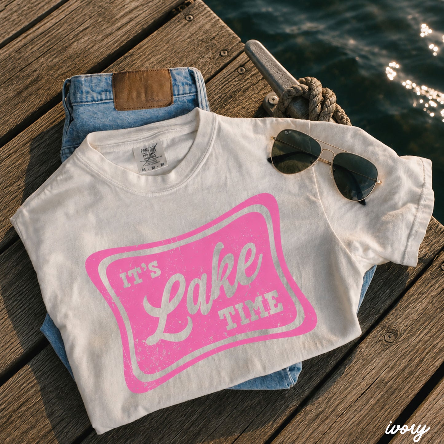 Lake Time Tee *16 Colors (S-3X) Chloe Vs Tank The Boutique